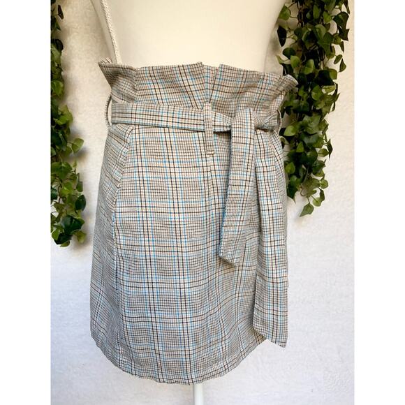 ILLA ILLA Plaid High Waisted Mini Skirt Women's Medium - Picture 6 of 9